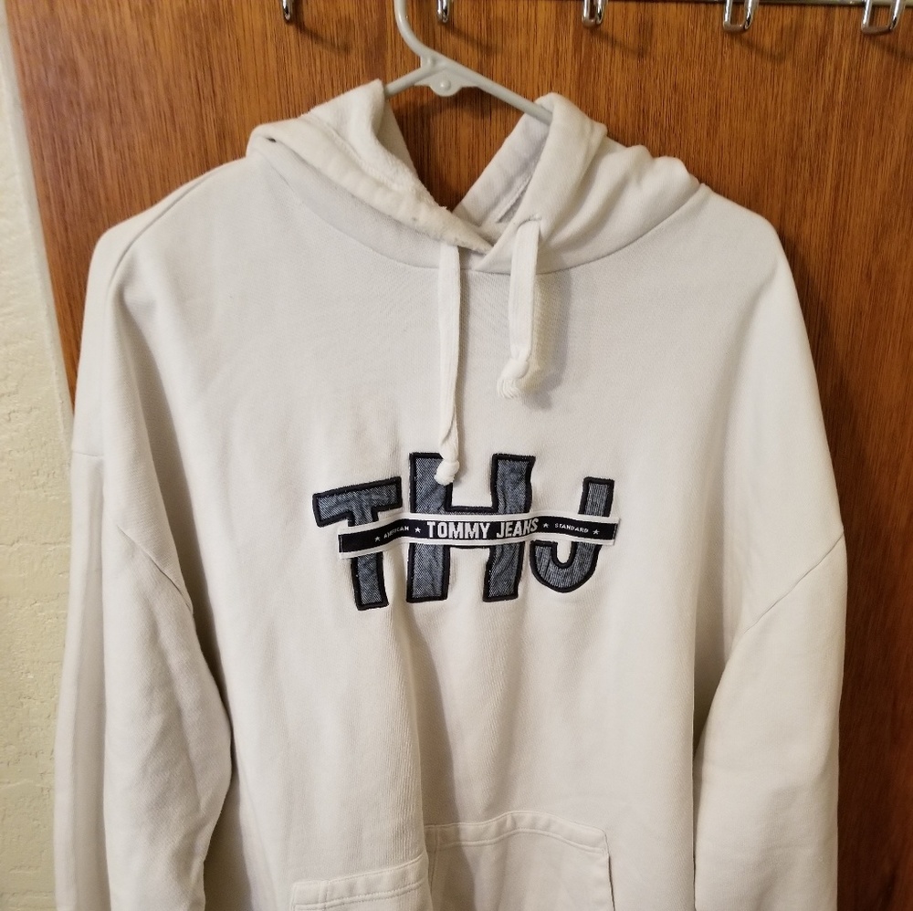 Tommy Jeans Off White Hoodie Size XXL - Picture 1 of 3